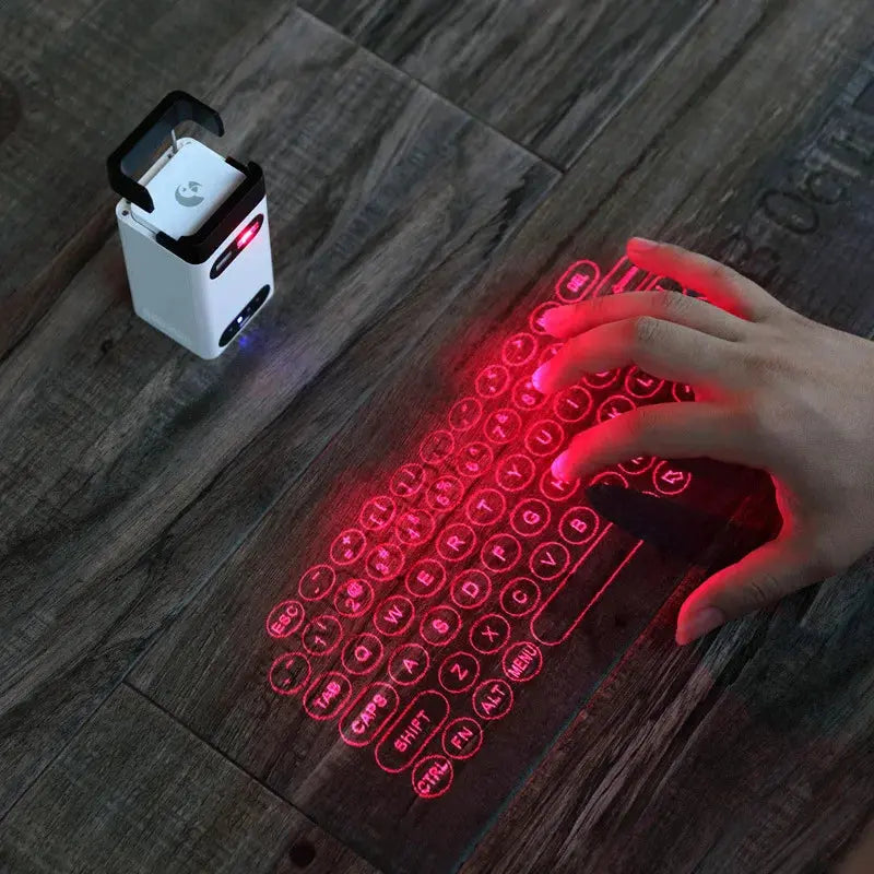 Laser Projection Virtual Keyboard Phone Bluetooth 3.0 Wireless Projection Touch Infrared Keyboard with 2500Mah Power Bank Gifts